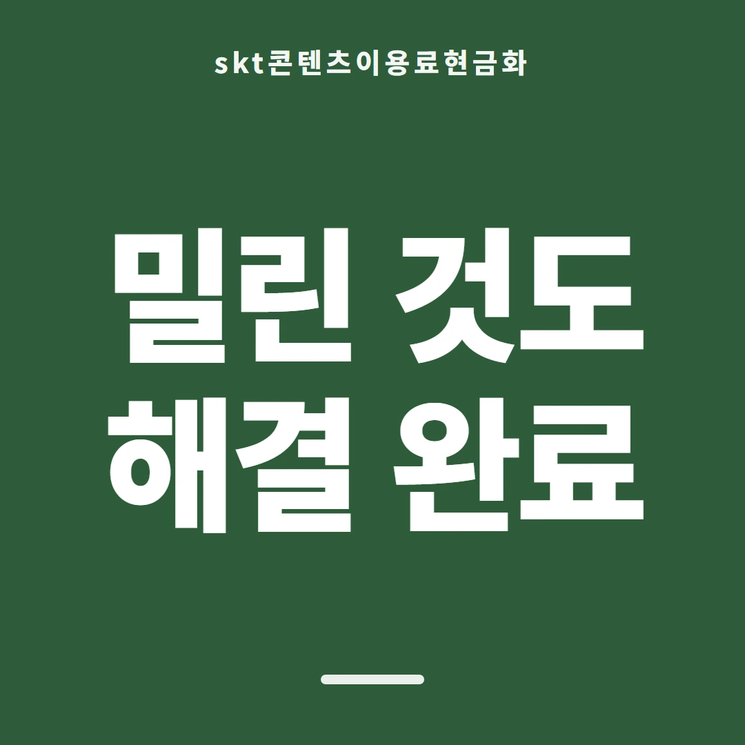 품티켓 SKT 콘텐츠이용료 수수료 산정 판단 기준 안내 이미지