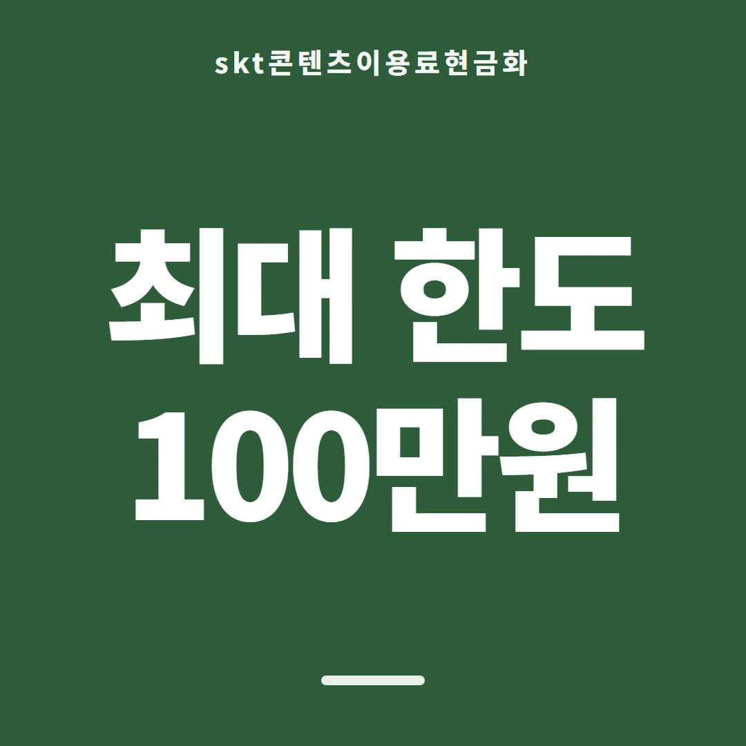 품티켓 SKT 콘텐츠이용료 이용 내역 찾기 안내 이미지